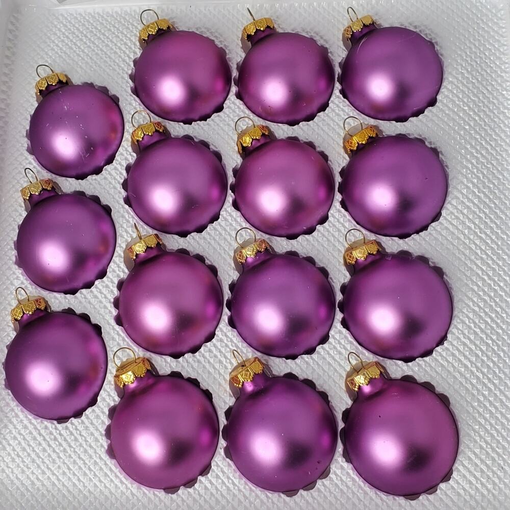 Visions By Holly Romantic Heirloom Across purple colorful Set of 15 Ornaments